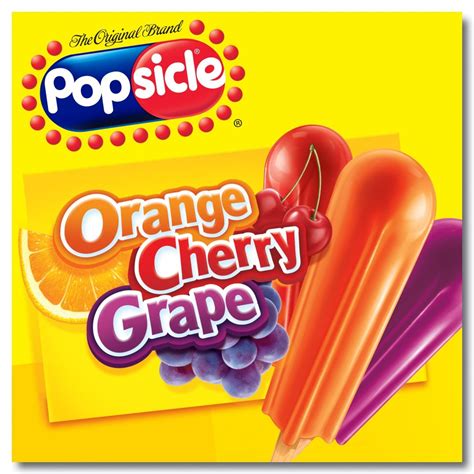 Popsicle Ice Pops - Orange-Cherry-Grape 18CT 1.65oz EA 33oz Box | Garden Grocer