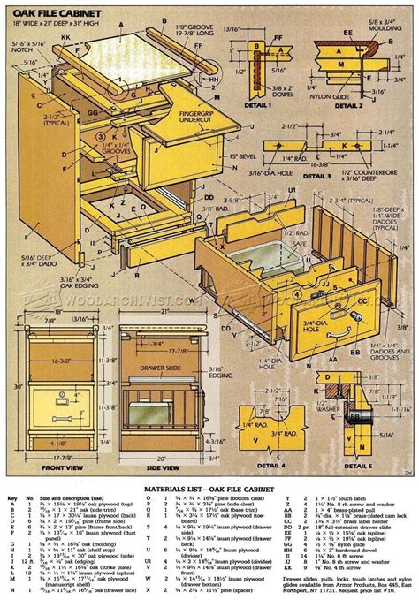 File Cabinet Plans • WoodArchivist