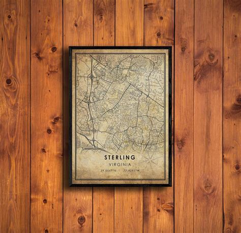 Sterling Map Print Sterling Map Virginia Map Art - Etsy Canada