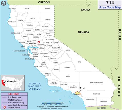 714 Area Code Map, Where is 714 Area Code in California