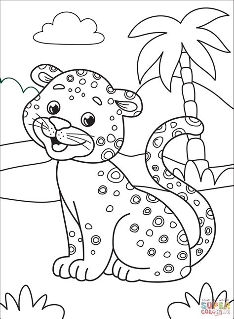 Cheetah coloring page | Free Printable Coloring Pages