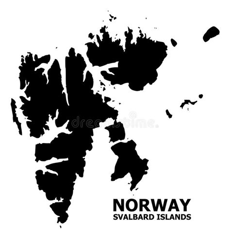 Vector Flat Map of Svalbard Islands with Name Stock Vector ...