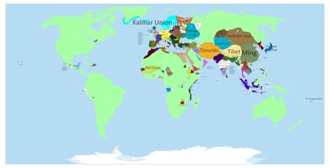 The world in the year 1400 : MapPorn