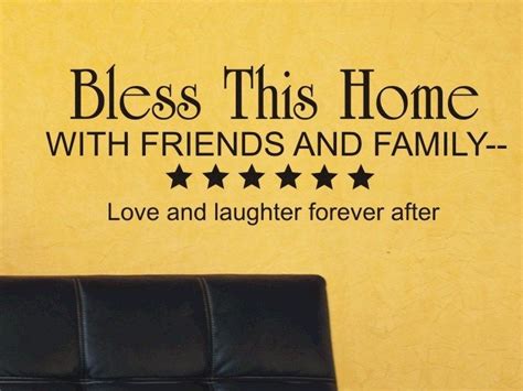 Wall Quote Decal Bless This Home With Friends and by vgwalldecals Wall ...