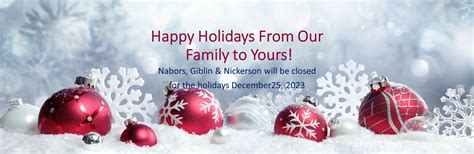 Happy Holidays From Our Family to Yours! | Nabors Giblin & Nickerson P.A.