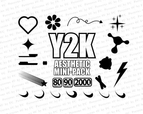 Y2K Aesthetic Mini Vector Icons Bundle Vectors for Graphic - Etsy