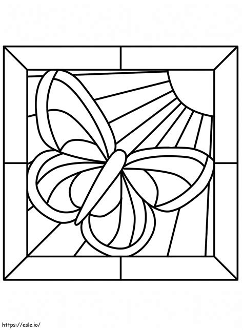Butterfly Stained Glass coloring page