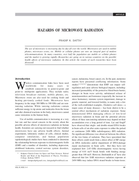 HAZARDS OF MICROWAVE RADIATION • ZERO5G