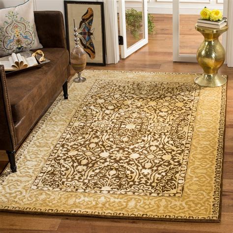 Safavieh Silk Road Hand-Tufted Wool Gold Area Rug | Wayfair