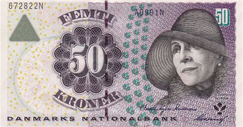 Denmark 50 krone banknote 1999 Karen Blixen|World Banknotes & Coins Pictures | Old Money ...