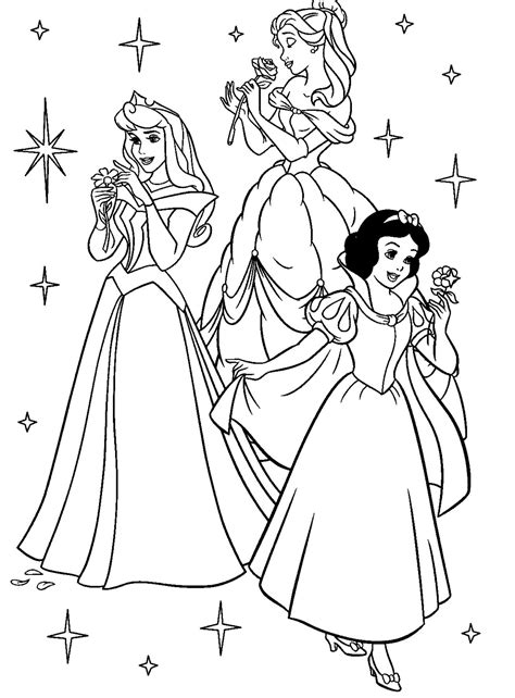 Disney princess coloring book pages