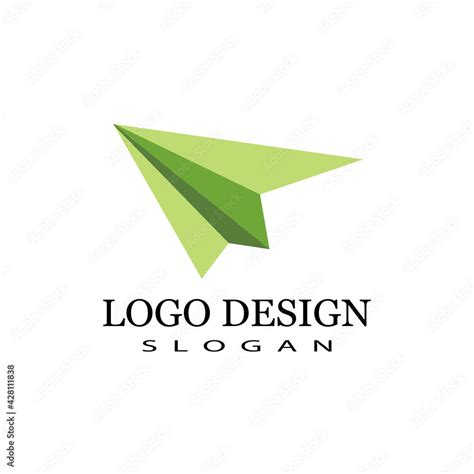 Paper plane logo vector illustration template Stock Vector | Adobe Stock