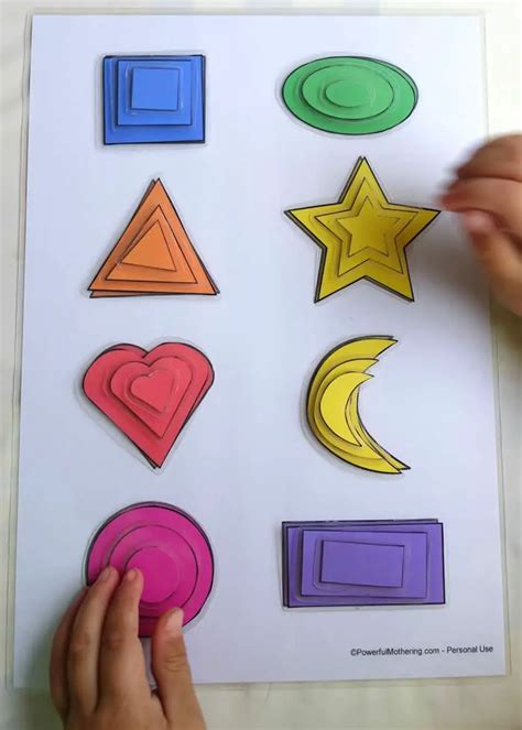 Printable Shape Matching and Size Sorting Activity