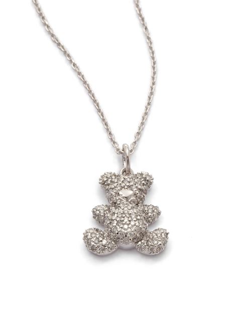 Kc designs Diamond Teddy Bear Pendant Necklace in Metallic | Lyst