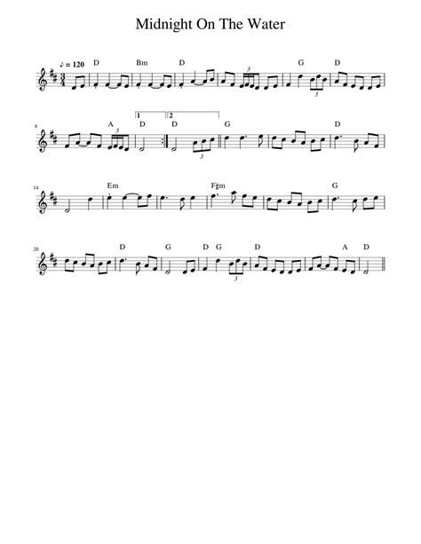 Midnight On The Water Sheet music for Piano (Solo) Easy | Musescore.com