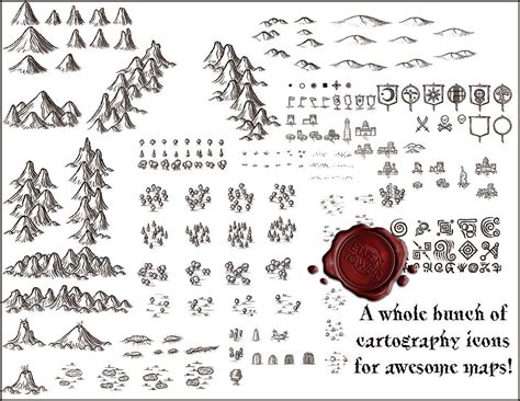 Cartography Icons Pack - Elven Tower Adventures Isometric Map, Isometric Design, Make Your Own ...
