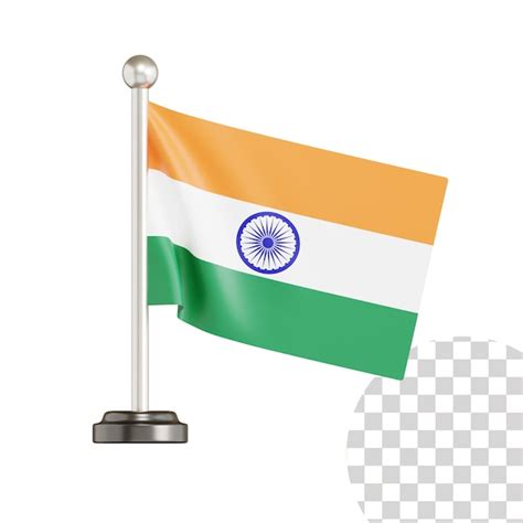 Premium PSD | India flag 3d illustration