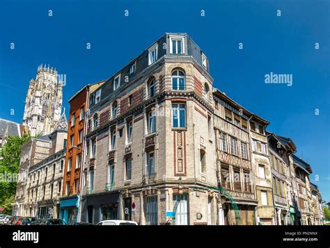 Traditional buildings in the old town of Rouen, France Stock Photo - Alamy