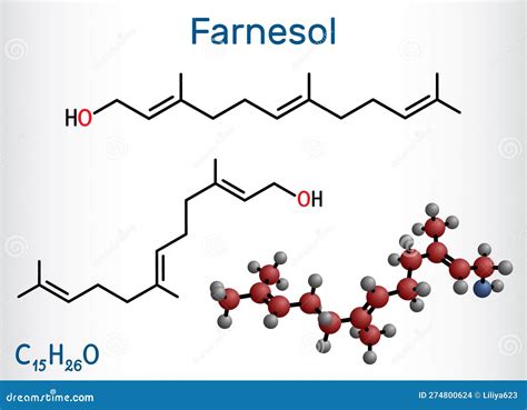 Farnesol Molecule. It Is Derivative Of Terpenoids. It Has A Delicate ...