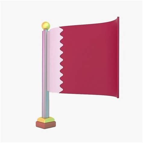 Qatar Flag 3D model | CGTrader