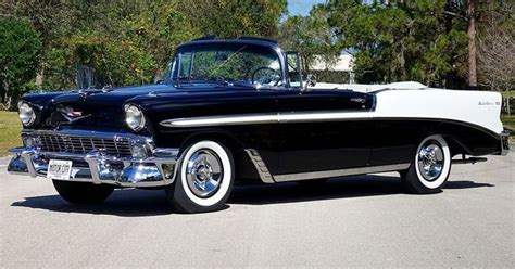 1956 Chevy Bel Air Convertible | Onyx Black | 265 Turbo-Fire V8 | 1956 chevy bel air, Chevy bel ...