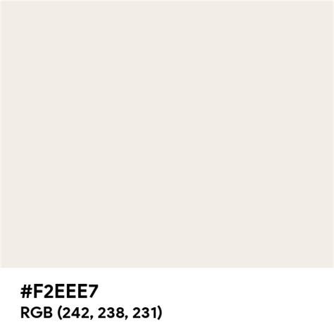 Neutral Pearl White color hex code is #F2EEE7