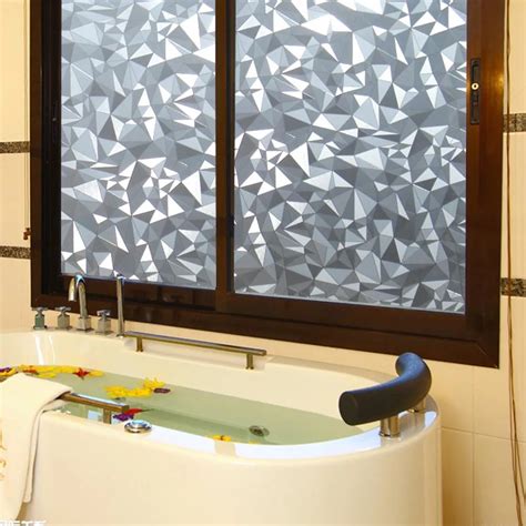 Polygon Shape Opaque Static Window Film Privacy Decorative Self ...