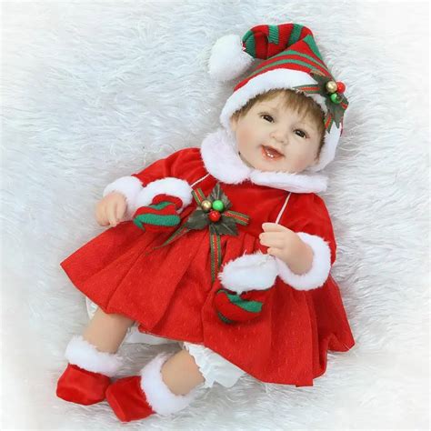 NPK Christmas girl bebe alive doll reborn realistic silicone reborn baby dolls with red ...