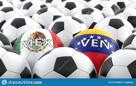 Mexico Vs. Venezuela Soccer Match - Leather Balls in Mexico and ...