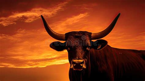 Cattle cow head silhouette stock illustration. Illustration of pasture ...