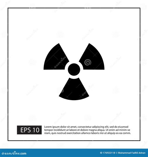 Radioactive Logo Vector, Isolated Stock Vector - Illustration of poison, contamination: 176922118