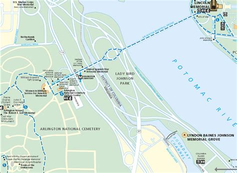 Washington DC Monuments Map