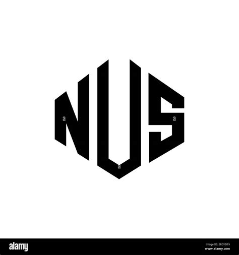 NUS letter logo design with polygon shape. NUS polygon and cube shape ...