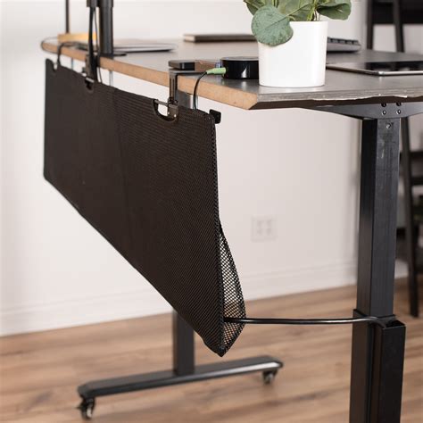 VIvo Black Clamp-on 60in Cable Management Desk Organizer | Wayfair