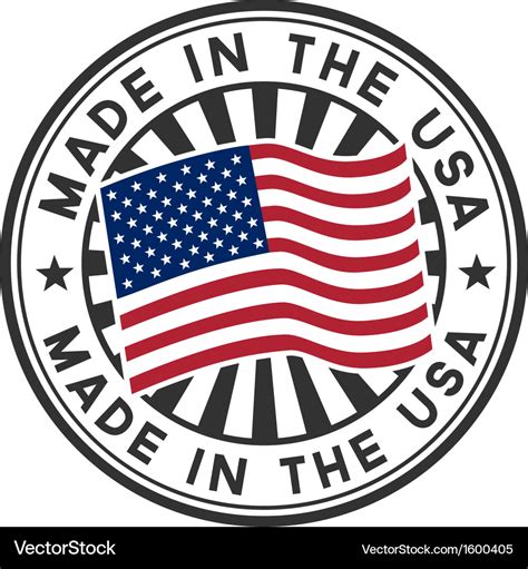 Stamp with flag of the usa made in the usa Vector Image