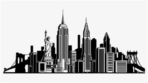 New York City Skyline Silhouette PNG Images, Free Transparent New York City Skyline Silhouette ...