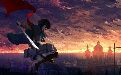 Mikasa Ackerman, Scarf, Shingeki No Kyojin HD Wallpaper Desktop ...