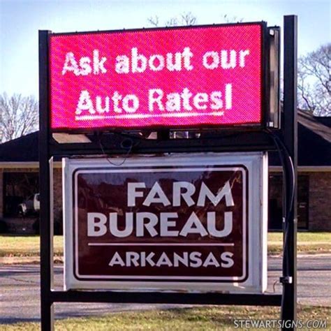 Business Sign for Arkansas Farm Bureau - Nashville, AR