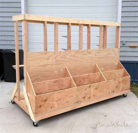 Ana White | Ultimate Lumber and Plywood Storage Cart - DIY Projects ...