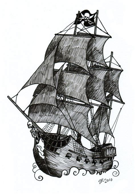 Pirate Ship Tattoo Drawing - Printable Calendars AT A GLANCE