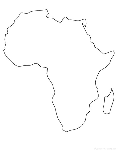 Blank Africa Outline Map - Free Printable Maps