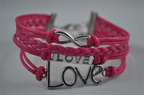 Pink Love-Infinity Leather Rope Bracelet Only $2.99 + FREE Shipping! – GSFF