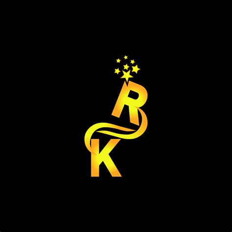 golden letter RK logo design with multi star for your company or business. 8460462 Vector Art at ...