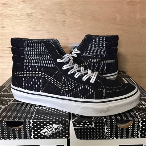 Vans DS! Vans x FDMTL Sk8-Hi Sashiko Patchwork Sk8 Hi Deep Indigo 10.5 | Grailed | Embroidery ...