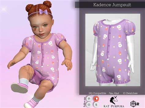 KaTPurpura's Kandance Jumpsuit in 2023 | Sims 4 toddler, Sims baby, Sims