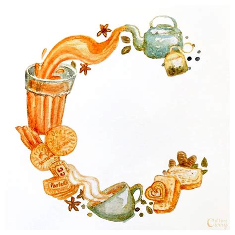 CHAI ART | Food illustration art, Tea art, Art tutorials watercolor