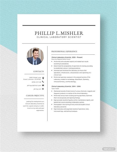 Clinical Laboratory Scientist Resume in Word, Pages - Download | Template.net