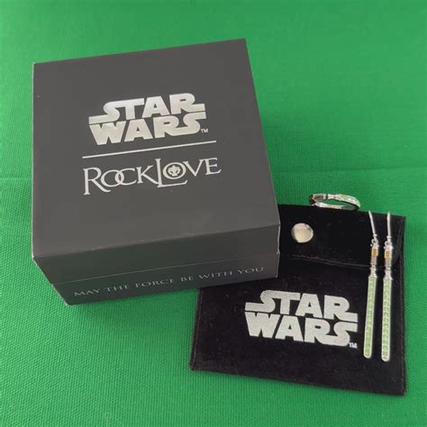 Star Wars X RockLove Luke Skywalker Crystal Lightsaber Necklace ...