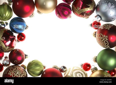 Christmas Ornament Border Stock Photo - Alamy