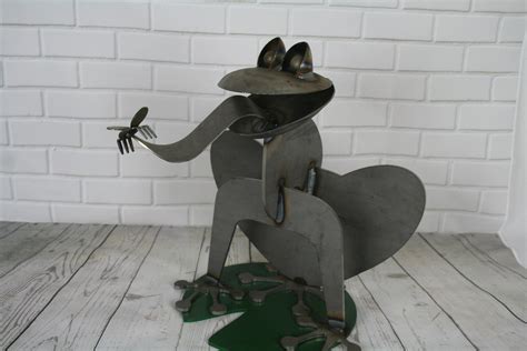 Giant Metal Frog, frog collector, metal garden frog, outdoor frog ...